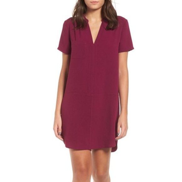 Lush Dresses & Skirts - Nordstrom Lush V Neck Crepe Shift Dress